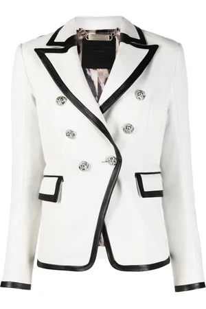 Philipp Plein Tofarvet blazer i læder