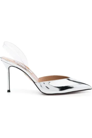 Aquazzura V Plexi 90mm slingback-pumps