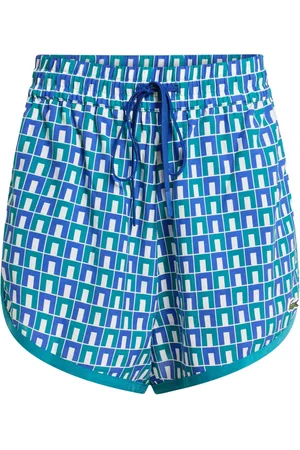 Lacoste Shorts med geometrisk tryk og broderet logo