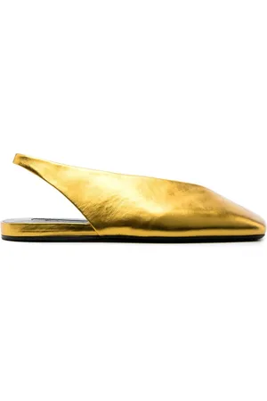Jil Sander Metalliske ballerinaer med firkantet snude