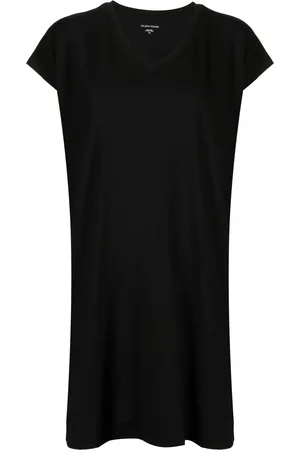 Eileen Fisher Kort kortærmet kjole med V-hals