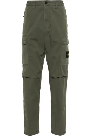 Stone Island Cargo-bukser med kompasmærke og smal pasform