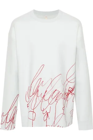 OAMC Sweater i fleece med krusedulletryk