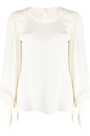 Chloé Silkebluse med pufærmer