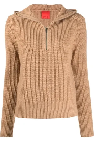 Cashmere In Love Ribstrikket hættetrøje
