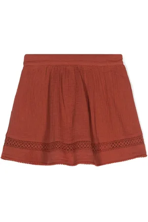 Scotch&Soda Plisseret nederdel med hæklet panel