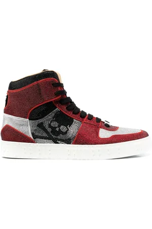 Philipp Plein High-top sneakers med krystaludsmykning