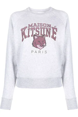 Maison Kitsuné Trøje med meleret effekt og ræve-motiv