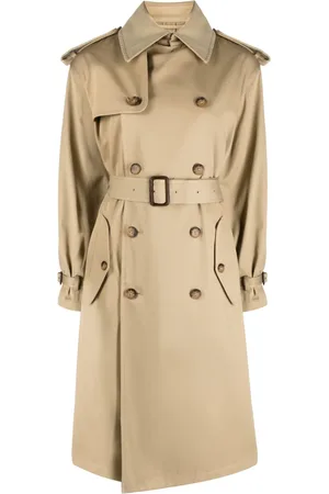 Ralph Lauren Dobbeltradet trenchcoat med bælte