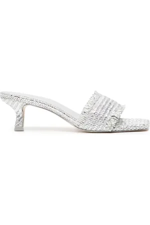 Cult Gaia Vævede metalliske 60mm mules