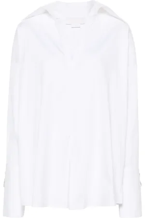 GENNY Bluse i poplin med udsmykning