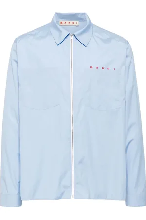 Marni Poplin-skjorte med skjult logo