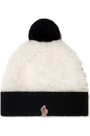 Moncler Hue med pompon og logomærke