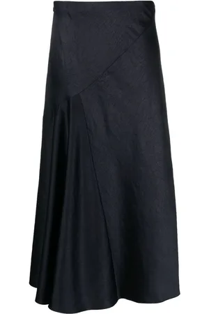 Vince Slip-nederdel i satin med drapering