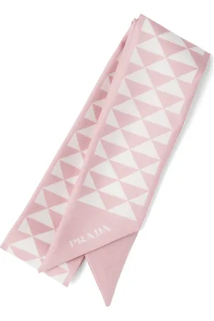 Prada Tørklæde i twill med trekantet logo