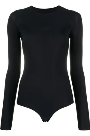 Maison Margiela Langærmet bodystocking med logotryk