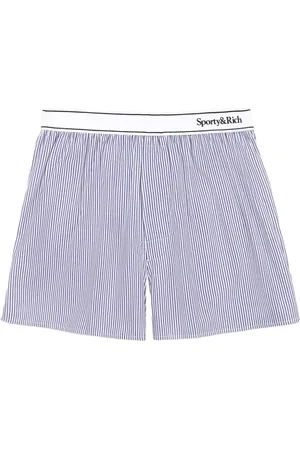Sporty & Rich Stribede shorts med mellemhøj talje