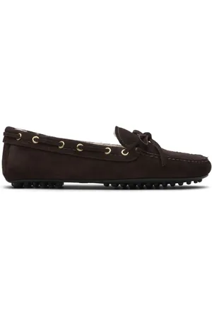 CAR SHOE Loafers i ruskind med sløjfedetalje