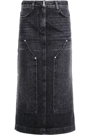 Givenchy Højtaljet kort denimnederdel
