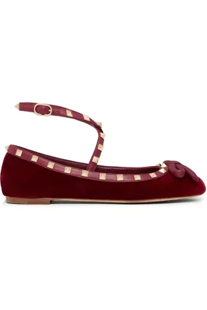 VALENTINO GARAVANI Rockstud-ballerinaer med remme