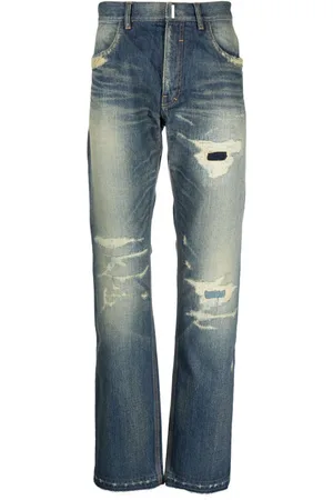 Givenchy Jeans med lige ben og slitageeffekt