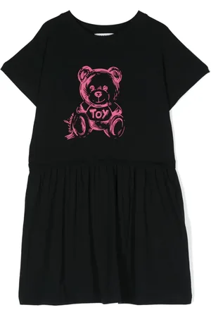 Moschino Kjole med bamsetryk og rund hals