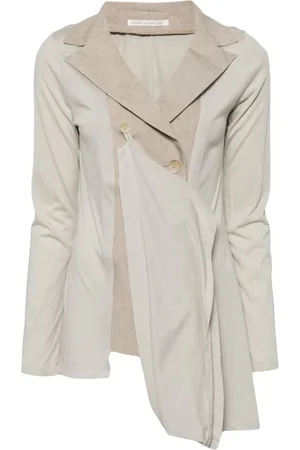 YOHJI YAMAMOTO Asymmetrisk blazer med hakrevers