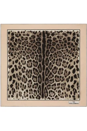 Dolce & Gabbana KIM DOLCE&GABBANA tørklæde i twill med leopardtryk