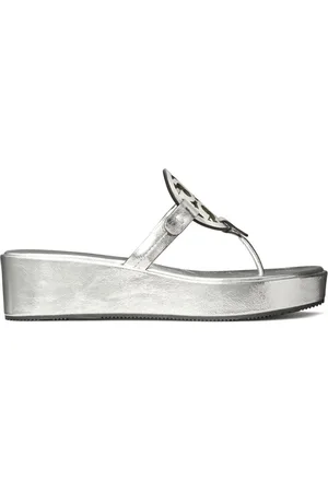 Tory Burch Miller 25 mm sandaler med metallisk effekt
