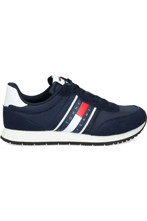 Tommy Hilfiger Loafers i ruskind med logoapplikation