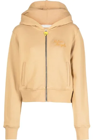 Palm Angels Hættetrøje med broderet logo og lynlås