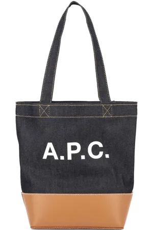 A.P.C. Denim-skuldertaske med logo
