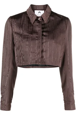 Marine Serre Cropped Moire-jakke