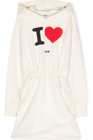Msgm Kjole med hætte og slogan