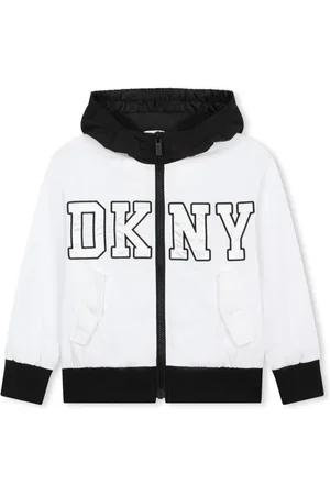 DKNY Jakke med hætte og logotryk