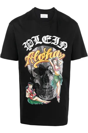 Philipp Plein Kortærmet T-shirt med blomstertryk