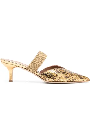 MALONE SOULIERS 60mm mules i læder med leopardtryk
