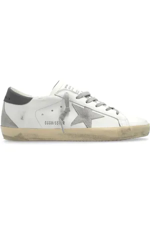 Golden Goose Super-star sneakers i læder med slitageeffekt
