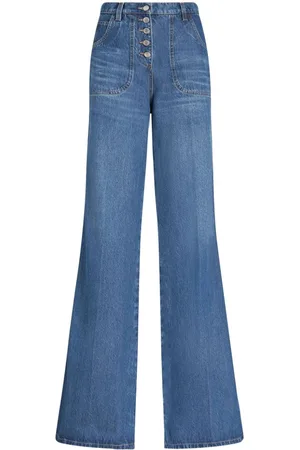 Etro Jeans med blomsterbroderi og svaj