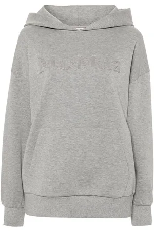 Max Mara Meleret hættetrøje med broderet logo