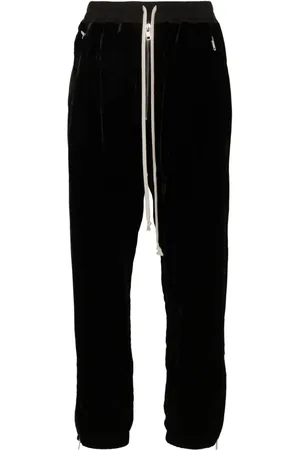 Rick Owens Joggingbukser i velour med sænket skridt