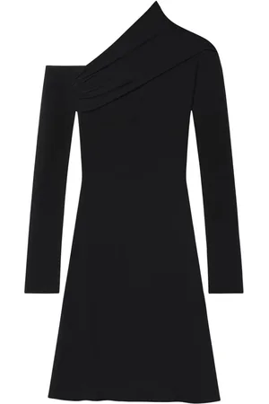 Courrèges Kort asymmetrisk snoet kjole i crepe