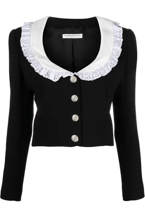 Alessandra Rich Cropped uldjakke