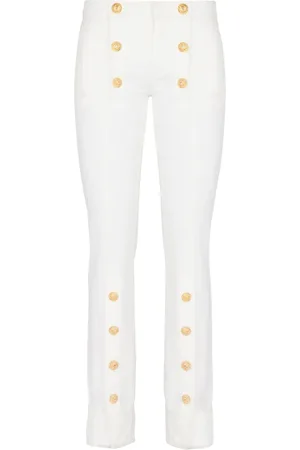Balmain Jeans med smal pasform og knappedetalje