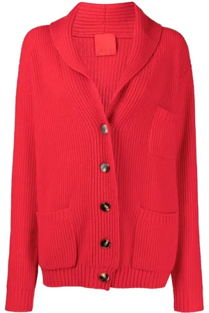 Cashmere In Love Ribstrikket cardigan med knapper