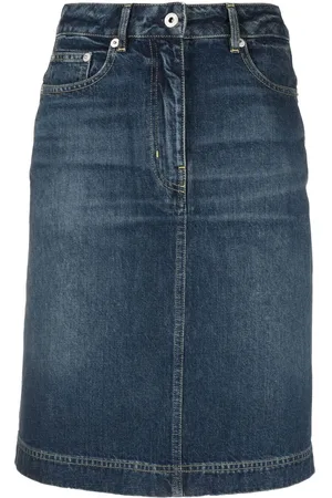 Kenzo Knælang denimnederdel
