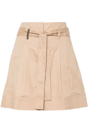 PESERICO SIGN Plisserede paperbag-shorts