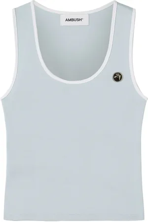 AMBUSH Top med rund hals og logoplade