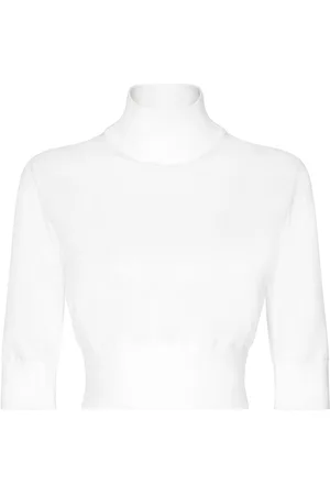 Dolce & Gabbana Cropped sweater med rullekrave