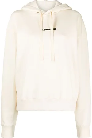 Jil Sander Hættetrøje med logotryk og snoretræk